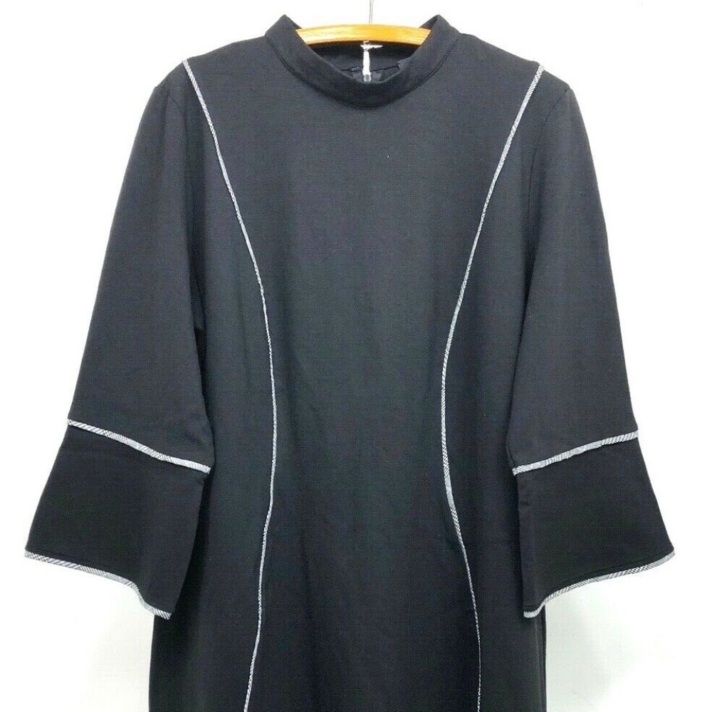 ELOQUII Dress Fit Flare Sleeve Stretch Dress 22